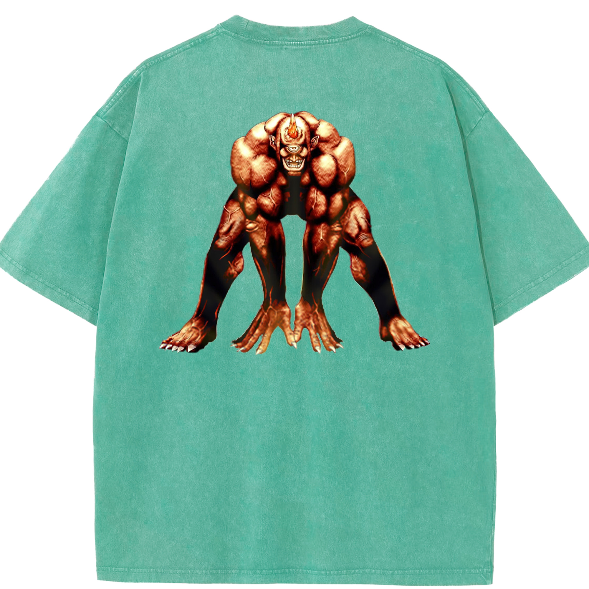 （画像用） 遊☆戯☆王 Yu-Gi-Oh! 綿100% ヴィンテージ風 半袖Tシャツ（背面プリント）